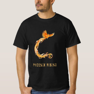 *~* Männerpfirsich Orange Burgundy Red Phoenix Fl T-Shirt