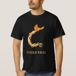 *~* Männerpfirsich Orange Burgundy Red Phoenix Fla T-Shirt