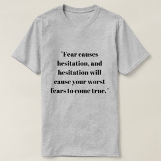 Männerpoint-Break-Angst verursacht Zögerlichkeit T T-Shirt