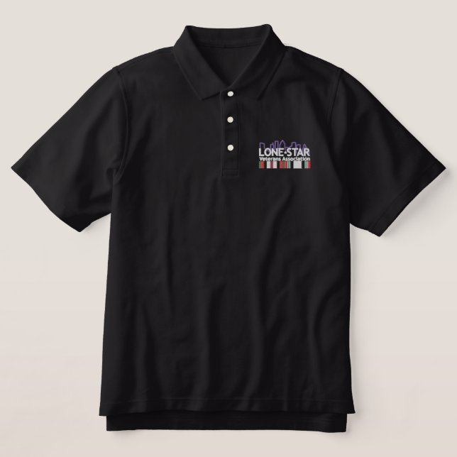 Männerpolo (schwarz) (Design Vorderseite)