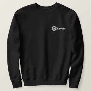 Männerschwarz Besticktes Sweatshirt