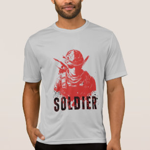 Männersoliderdesign in Shirt gedruckt