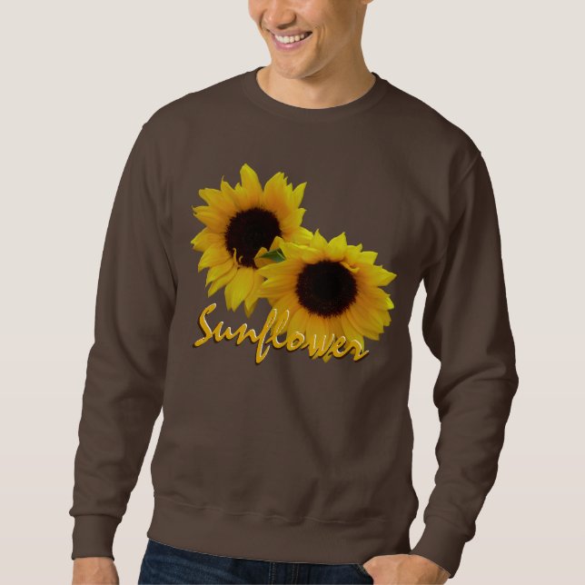 Männersonnenblume Sweatshirts Custom Sunflower Shi (Vorderseite)