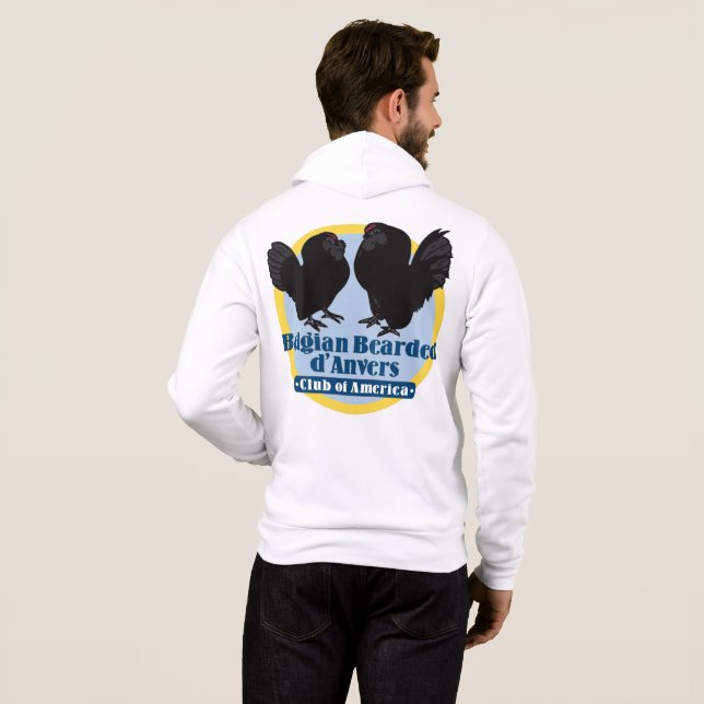 Männerverschluss-Hoodie mit Farblogo Hoodie (Schwarz voll)