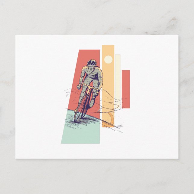 MÄNNERZYKLIST POSTKARTE (Vorderseite)