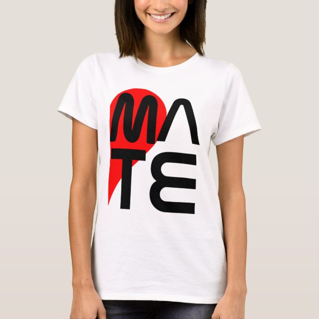 Mannfrauen lustige Soulmate-Liebepaare T-Shirt (Vorderseite)