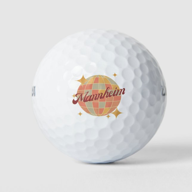 Mannheim Deutschland Retro-Golfclub Golfball (Vorderseite)