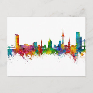 Mannheim Deutschland Skyline Postkarte