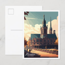 Mannheim Deutschland Vintage Illustration Postkarte