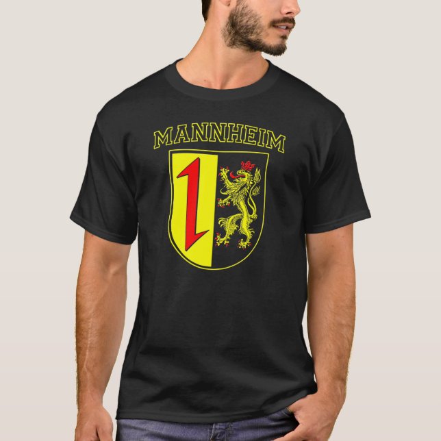 Mannheim Deutschland Wappen/Wappen T-Shirt (Vorderseite)