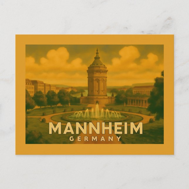 Mannheim Germany City Art Postkarte (Vorderseite)