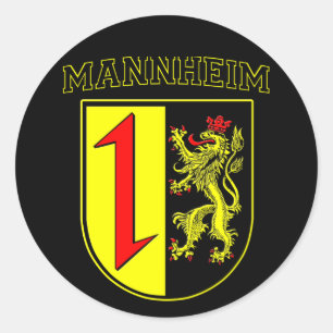 Mannheim Wappen/Crest Runder Aufkleber