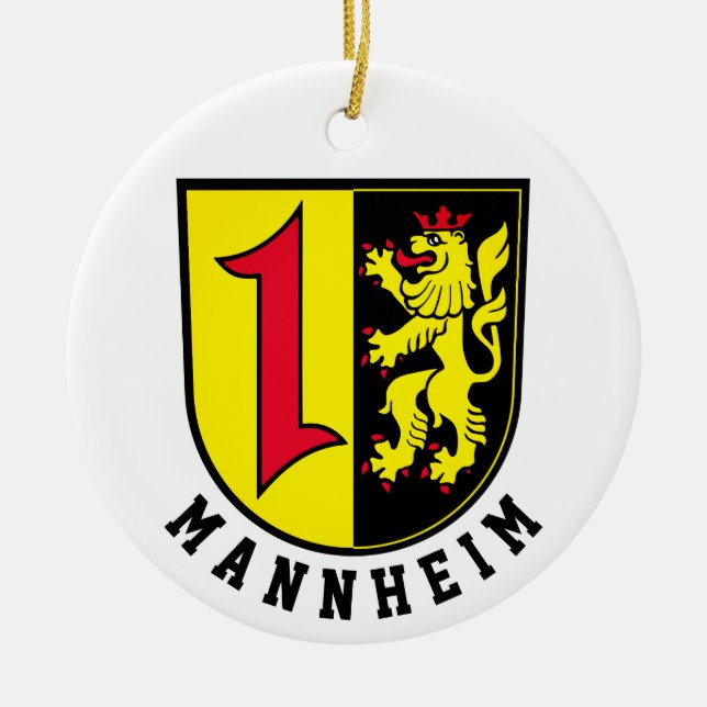 Mannheimer Wappen Keramik Ornament (Vorne)