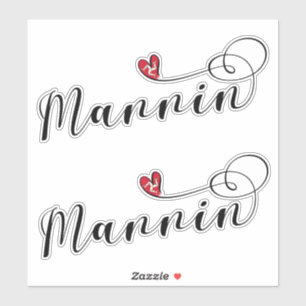 Mannin, Isle of Man Flag Herz, Mann Aufkleber