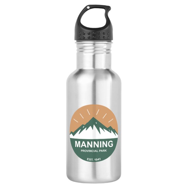 Manning Provincial Park Edelstahlflasche (Vorderseite)