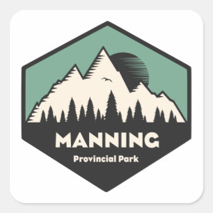 Manning Provincial Park Quadratischer Aufkleber