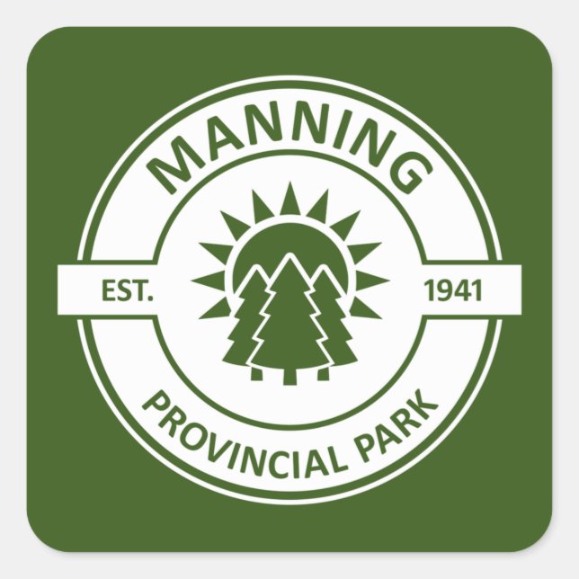 Manning Provincial Park Quadratischer Aufkleber (Vorderseite)
