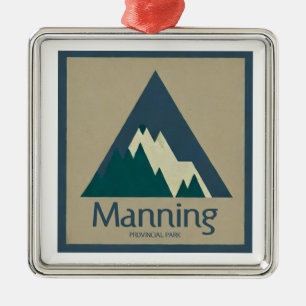 Manning Provincial Park Rustic Ornament Aus Metall