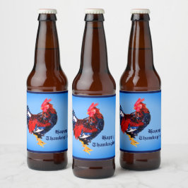 männlich galinaktisch, Hahn Personalisiert Bierflaschenetikett
