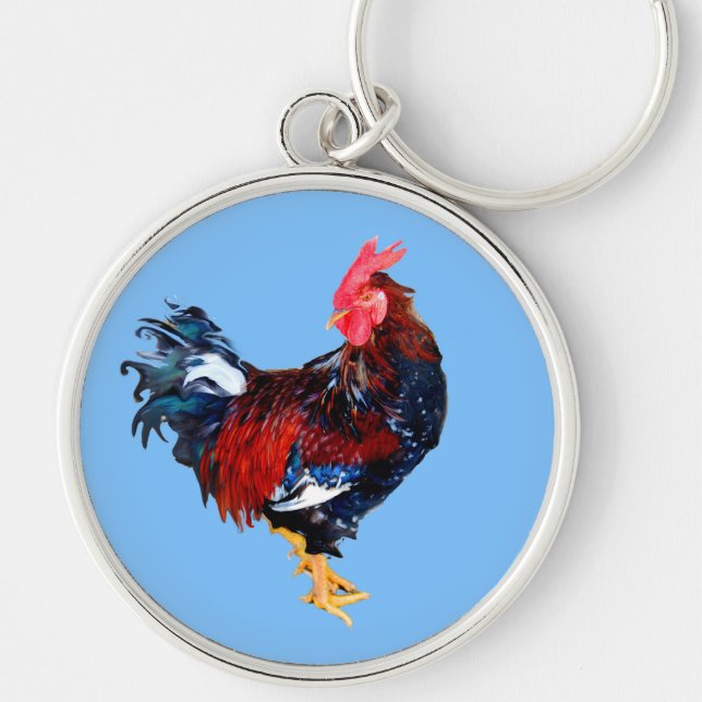 männlich Gallinacus, Hahn Schlüsselanhänger (Vorne)
