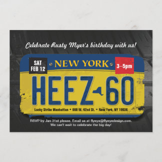 Männlich New Yorks 60. Geburtstagseinladung Einladung