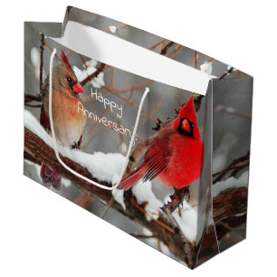 männlich und weiblich Cardinals Anniversary Große Geschenktüte