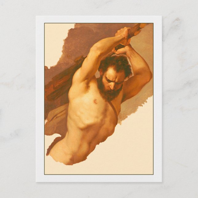 Männliche Abbildung Studie von Giuseppe Bezzuoli Postkarte (Vorderseite)