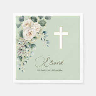 Männliche Beerdigung Christlich Elegante Rose Serviette