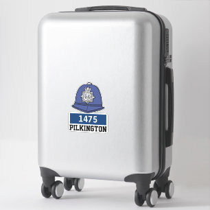 Männliche britische Polizeikonstabler-Helm mit Nam Aufkleber