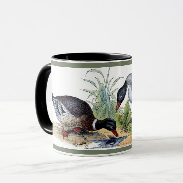 Männliche Entenvögel Jagd auf Naturtiere Tasse (Vorderseite Links)