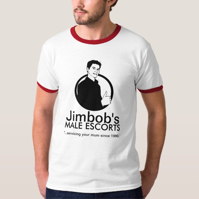 MÄNNLICHE ESKORTEN JIMBOBS T-Shirt (Vorderseite)