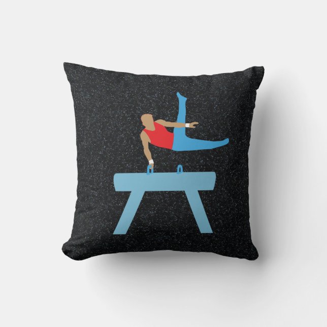 Männliche Gymnastik am Pommel Horse, Cool Gymnasti Kissen (Vorderseite)