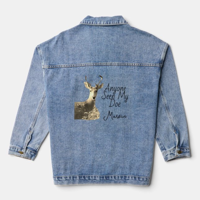 Männliche Hirschbucknatur Jeansjacke (Rückseite)