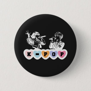 Männliche Idols singen KPop Musikdesign Button