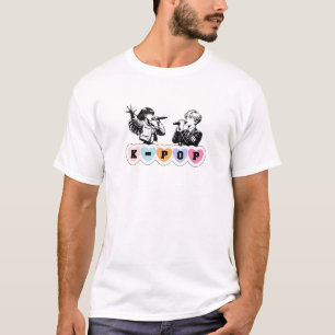 Männliche Idols singen KPop Musikdesign T-Shirt