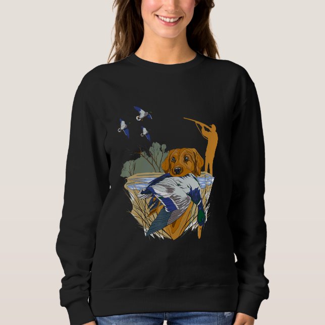 Männliche Jagdausrüstung für die Ente rufen an Sweatshirt (Vorderseite)