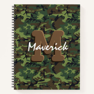 Männliche Jungen-Armee-Tarnung Notizbuch