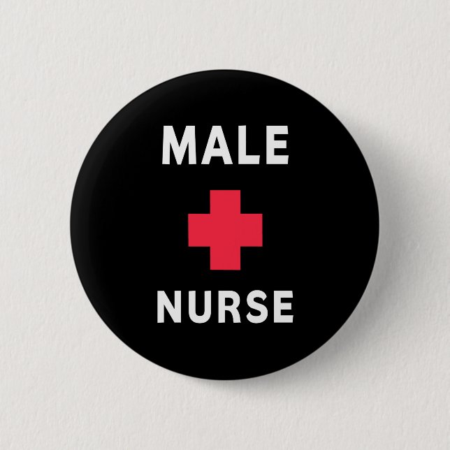Männliche Krankenschwester Button (Vorderseite)
