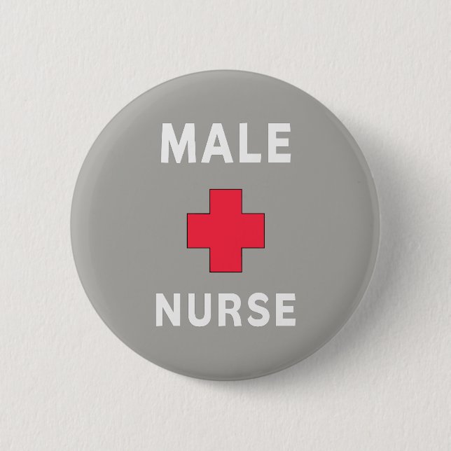 Männliche Krankenschwester Button (Vorderseite)