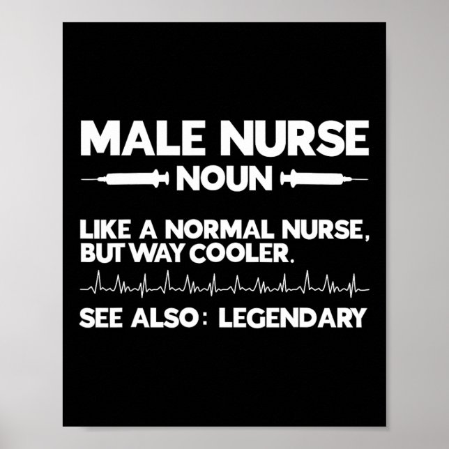 Männliche Krankenschwester Definition Männliche Pf Poster (Vorne)