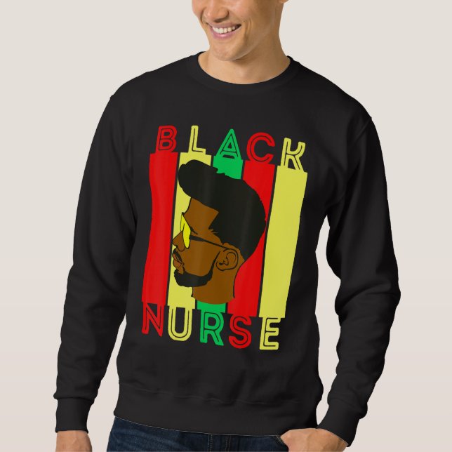 Männliche Krankenschwester Schwarze Krankenschwest Sweatshirt (Vorderseite)