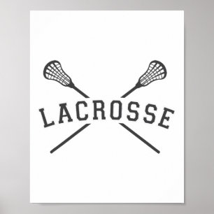 Männliche Lacrosse Team überquert Sticks Coole Far Poster