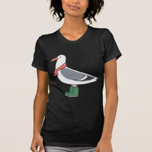 Männliche Möve - Schal und Stiefel T-Shirt