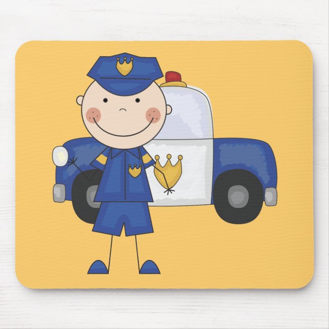 Männliche Polizeibeamte-T-Shirts und Geschenke Mousepad (Vorne)
