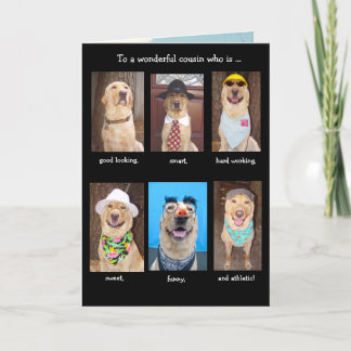Männliche Relative Funny Dogs Geburtstagskarte Karte