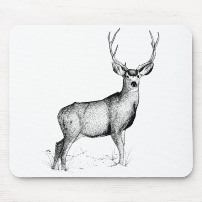 männliche Rotwild Mousepad (Vorne)