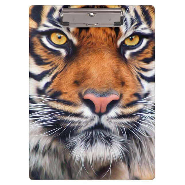 Männliche sibirischer Tiger-Farben-Fotografie Klemmbrett (Vorderseite)