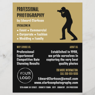 Männliche Silhouette, Fotograf, Fotografie mieten Flyer