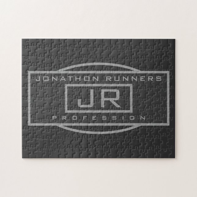 Männliche Sporty Geometric Gray & Dark Grays (Horizontal)