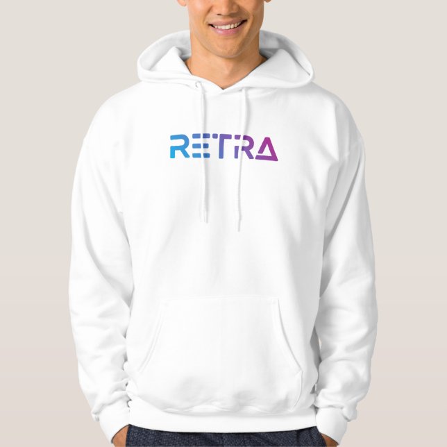 Männliche strahlende Retra Hoodie (Vorderseite)